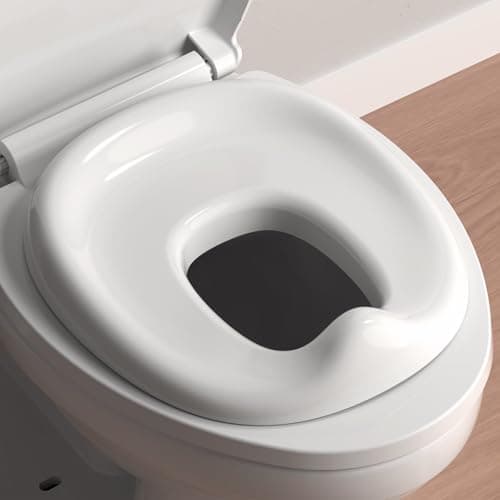 R&T Potty Training Seat for Boys and Girls, Fits Elongated Toilets, Anti-Slip Rubber and Splash Guard, Easy for Toddler Potty Training，Kids Toilet Seat - Image 1