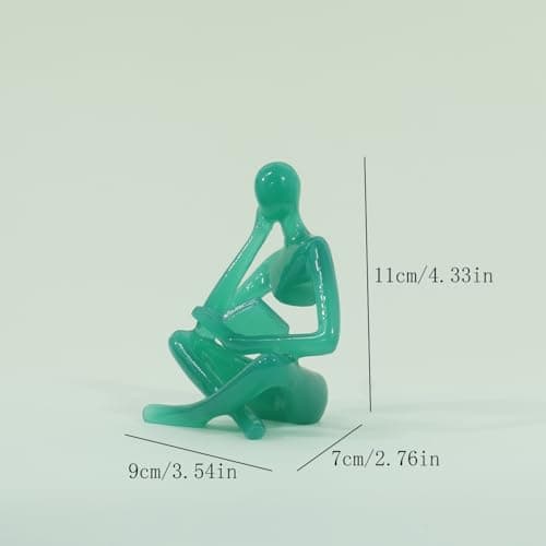 YeseeYe Bookshelf Decor Thinker Statue - Abstract Art Reading Sculpture Modern Home Decoration Figurine for Living Room Office Shelves Coffee Table Desk Decor - Thumbnail 3