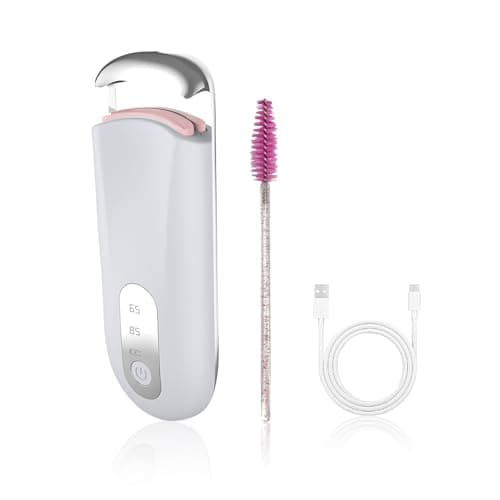 Hsenowi Heated Eyelash Curler for Natural Lashes 2-Level Adjustable Temperature Mini Electric Lash Curler Fast 3-Second Heat Up 24 Hours Long-Lasting Curl - Image 1