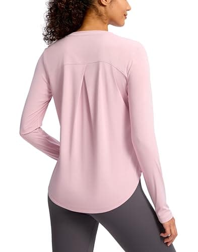 Soothfeel Women's UPF 50+ Sun Shirts Long Sleeve SPF UV Protection Rash Guard Lightweight Quick Dry Hiking Workout Tops cornus_pinkXXL Pink - Image 1