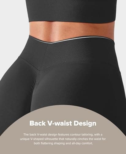 BRXL Seamless Scrunch Butt Lifting Shorts for Women V Back 5" High Waist Workout Gym Yoga BrxlGrit Impact Shorts Compression Black - Thumbnail 4