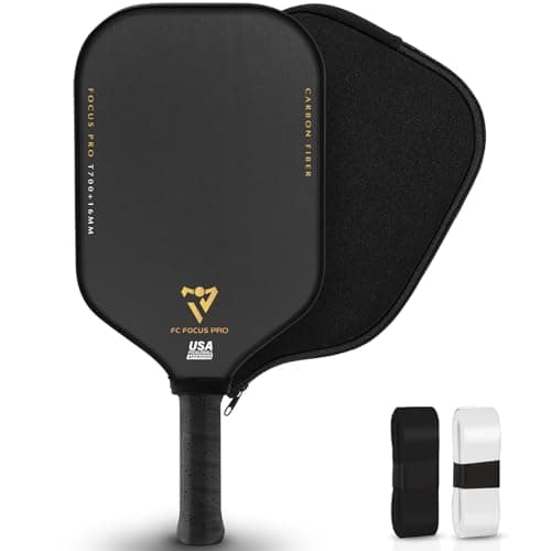 T700 Carbon Fiber Pickleball Paddles, Pickleball Set 16mm Pickle Ball Rackets with CMS Matte Surface Lightweight Honeycomb Core & Durable Edge Guard Protector Larger Sweet Spot - Image 1