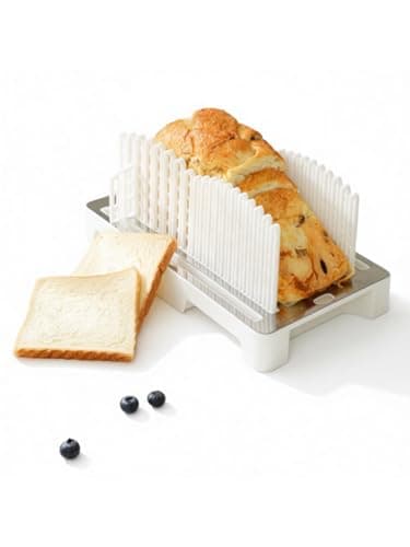 Bread Slicer for Homemade Bread & Sourdough | Stainless Steel Base, Foldable | 10mm-30mm (0.4"-1.2") Even Slices, Bagel Cutter | Easy Clean, No Plastic Residue - Image 1