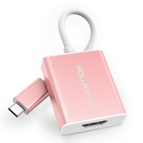 LENTION USB C to HDMI Adapter Compatible with iPhone 15/16/17 to HDMI Adapter for TV, Thunderbolt 3/4 to HDMI for 2025-2016 MacBook Pro, iMac/Air iPad, Galaxy HDTV Projector Monitor (Rose Gold) - Image 1
