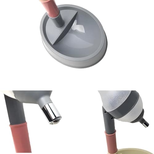 NACOCO Pet Standing Water Dispenser Cat Dog Standing Bowl with Detachable Pole Automatically Feeding Water Height Adjustable(Grey-Pink) - Thumbnail 2