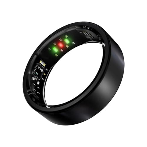 Victormont Vic Ring, Ultra-Light Titanium Smart Ring, 7-Day Battery Life, Fitness/Sleep/Stress Tracker for Women & Men, No APP Subscription Fees, IP68 Waterproof, iOS & Android Compatible (Black, 11) - Image 1