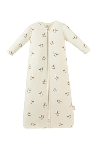 AnZai 2.5 TOG Baby Sleep Sack, Super Warm Quilted Wearable Blanket with Removable Sleeves, Cozy Winter Sleeping Bag for Infants and Toddlers, Two-Way Zipper, 0-6 Months - Image 1