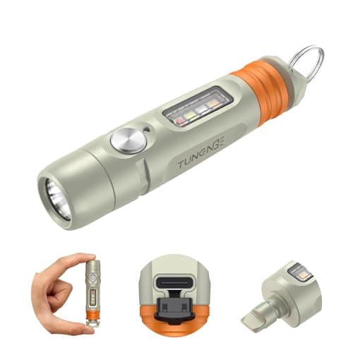 S15PRO-TK 7075 Aluminum Keychain Flashlight Rechargeable, 750 Lumens EDC Mini Flashlight, Pocket Light with 5 Side Light + Screwdriver & Quick-Release Tail Cap for Emergencies, Maintenance, Outdoor - Image 1