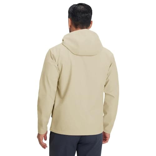 M MAELREG Men's Lightweight Softshell Jacket with Hood Fleece Lined Water Resistant Windbreaker Jacket for Hiking - Thumbnail 2