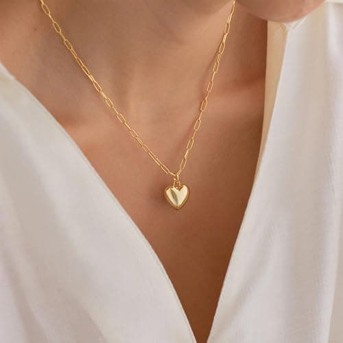 BAYLAY Gold Chain for Women - 18K Gold Plated Paperclip Necklace for Women Dainty Gold Necklace for Women Gold Chain Necklace Gold Jewelry Gifts Size 22 inch - Thumbnail 5