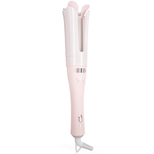 Automatic Rotating Curling Iron, Pumped-Up Volume, Long Barrel Curling Wand for Long Hair, Ceramic Hair Curler for Women, Lasting Volume, Volumizing Hair Iron, Gold Blush, 1.26 Inch - Image 1