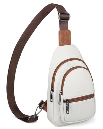 SYTRAH Sling Bag for Women, Crossbody Bags for Women Crossbody purse, Stylish Waist Pack Chest Bag for Travel, Beige Brown - Image 1
