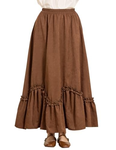 BEAUTELICATE Victorian Medieval Skirt Renaissance Costume Women Skirt with Pockets - Image 1