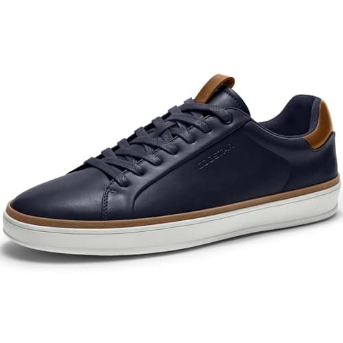 Coostar Mens Casual Shoes Comfortable Dress Sneakers Classic Lace-up Shoe Lightweight Navy Size 9 - Image 1