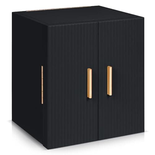 Dajasan Large Jewelry Box for Women, Jewelry Organizer Box with 3 Drawers, Jewelry Storage Organizer with Mirror for Necklace Ring Bracelet Watch, Gift Idea, 8.7 x 7.5 x 9.8 Inches (Black) - Image 1