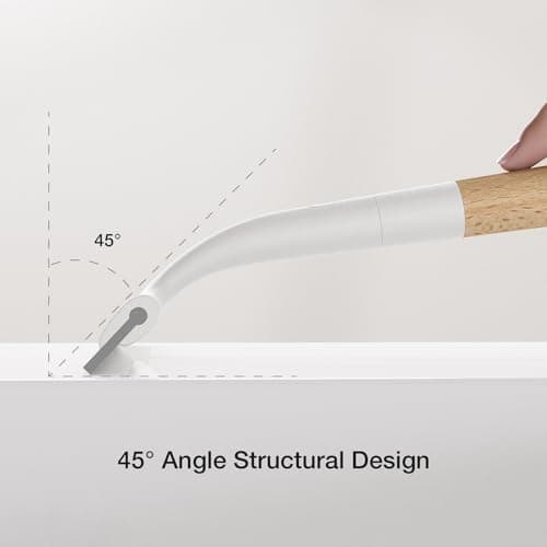 Silicone Shower Squeegee for Glass & Doors, Diveotree Multi-Purpose Squeegee for Bathroom Shower/Windows/Glass/Door, Heavy Duty Scrubber for Car Windshield Cleaning (White, 1pack) - Thumbnail 4