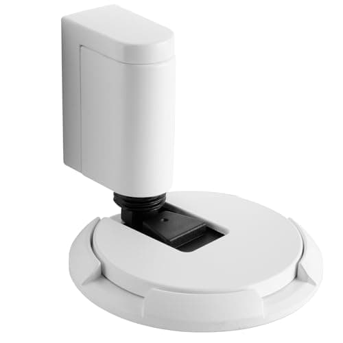 Bak Bo Windproof Door Stoppers 2 Pack Adjustable Bottom of Door Holder Indoor No Drilling Heavy Duty Mechanical Floor Door Stop with Screws and Adhesive Catch Door Keep Door Open White 87006WT-2 - Image 1