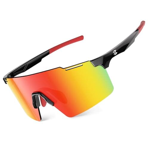 Sports Cycling Glasses for Men: Lightweight UV400 Protection Sunglasses for Women Running Ride Pickleball Fishing TR90 - Image 1