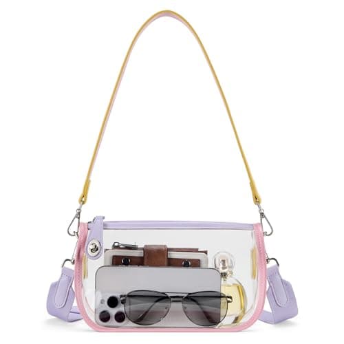 CLUCI Clear Bags for Women,Small Clear Purse,Clear Crossbody Bag,Clear Shoulder Bag for Concerts Sports Events Festivals