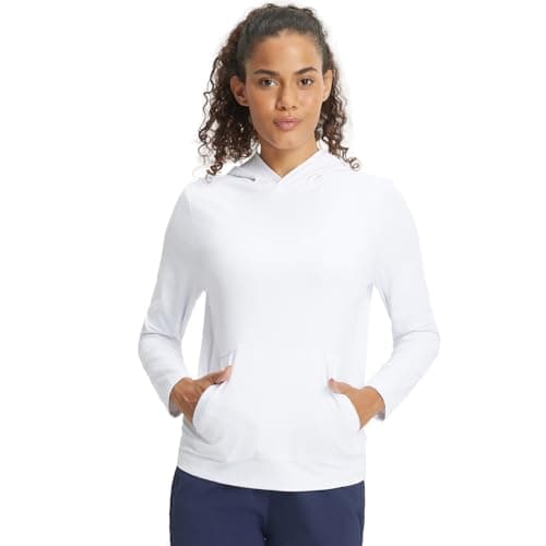 M MAELREG Women's Fashion Hoodies & Sweatshirts Lightweight Dry Fit Breathable Soft Womens Sweatshirt with Pocket White - Thumbnail 2