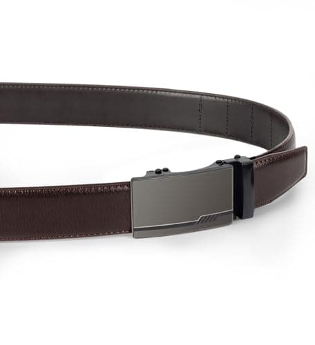 Truyis Leather Ratchet Belts For Men 2 Pack,Slide Ratcheting Belt,Adjustable Click Dress Belt - Thumbnail 3