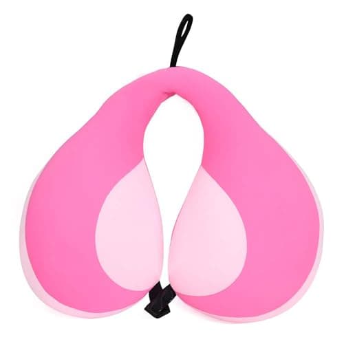 Toddler Travel Pillow with Chin Support - Comfortable Head & Neck Support for Airplane, Car - Gift for Kids, Children (Pink) - Image 1