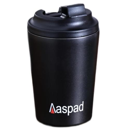 Aaspad Coffee Tumbler 8 Oz-12 Oz Standard Medium Espresso travel mug Stainless Steel Double Wall Vacuum Insulated metal cups with Leak proof lid Thermal or iced Cappuccino Latte Americano Office gift - Image 1