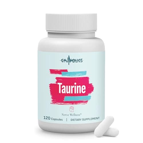 Gyumolics Taurine Supplement 2000mg - Amino Acid Supplement with L-Theanine, Inositol, B6 & B12 - Non-GMO, Gluten-Free, Vegetarian Capsules - 120 Taurine Capsules - Image 1