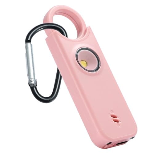 TIPSEAN Personal Safety Alarm - 135dB Ultra Loud Siren with LED Strobe Light, USB-C Rechargeable, Compact Keychain Alarm for Women/Men, Emergency Flashlight & Vibration Alert(Pink) - Image 1
