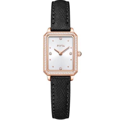 FIYTA Dainty Women's Wrist Watch: Zircon-Encrusted Stainless Steel Case, Wrapped by Stylish Gift Box, Elegant Present for Ladies and Loved Ones - Image 1