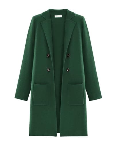 KIRUNDO Cardigan Sweaters for Women 2026 Fall Open Front Knit Sweater Jackets Business Casual Long Coatigan Winter Clothing(Dark Green, Large) - Image 1