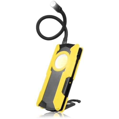 Rechargeable LED Work Light, OTYTY 40W 2000LM Magnetic Work Light Battery Powered Portable Flood Light with Gooseneck Flashlight for Car Repairing, Camping, Inspection (GFY) - Image 1