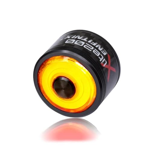 ENFITNIX Xlite200 Carbon Fiber Smart Bike Tail Light, Ultra Bright Brake Sensing Bicycle Rear Light, Auto On/Off USB-C Rechargeable, IPX6 Waterproof Lightweight LED Taillight for Night Cycling Safety.