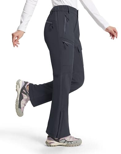 INYOTRAK Womens-Snow-Ski-Pants-Fleece-Lined-Water-Resistant Insulated Thermal Flare Warm for Snowboard Winter Hiking dark grey 2XL - Image 1