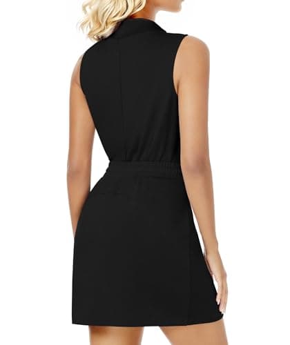 Casly Lamiit Two Piece Sets for Women Summer Athletic Tennis Outfits Short Skirts Dress Fashion Travel Airport Outfit 2026 Active Resort Wear Black XL - Thumbnail 4