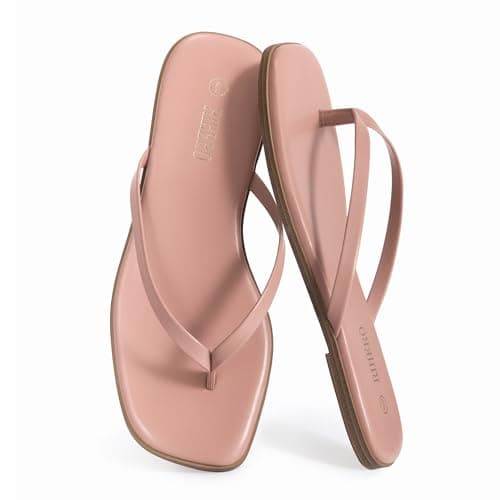 Rihero Women’s Flip Flops Comfortable Leather Summer Thong Sandals Slip On Walking Slide Sandals - Thumbnail 3