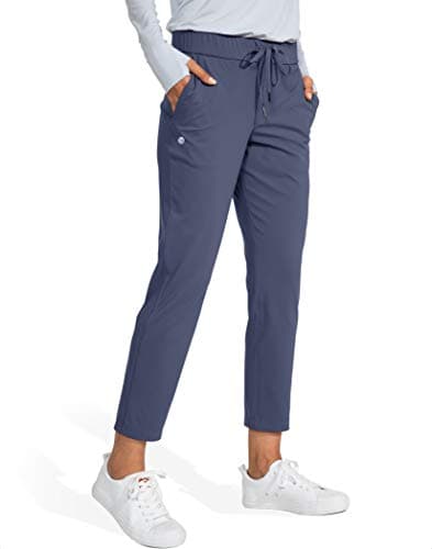 G Gradual Women's Pants with Deep Pockets 7/8 Stretch Sweatpants for Women Athletic, Golf, Lounge, Work (Dusty Blue, XX-Large) - Thumbnail 4