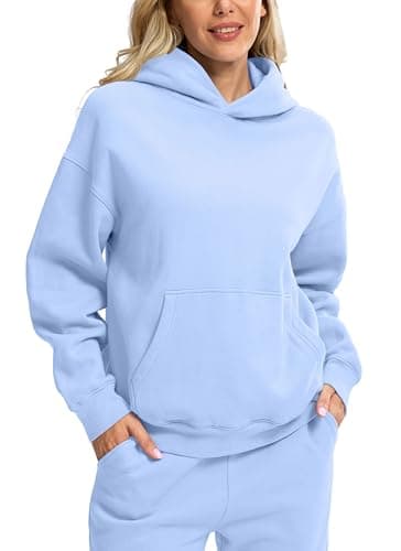 G Gradual Hoodies for Women Oversized Fleece Sweatshirt with Pocket Loose Fit Casual Athletic Workout Pullover, Light Purple, Medium - Image 1