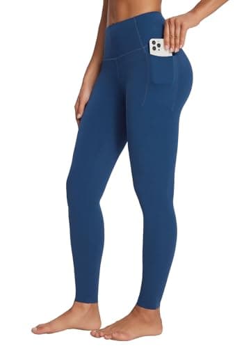 baleaf Freeleaf Women's Workout Leggings with Pockets 7/8 Yoga Pants High Waisted Tummy Control Athletic Gym Leggings Gibraltar Sea XS-M - Image 1