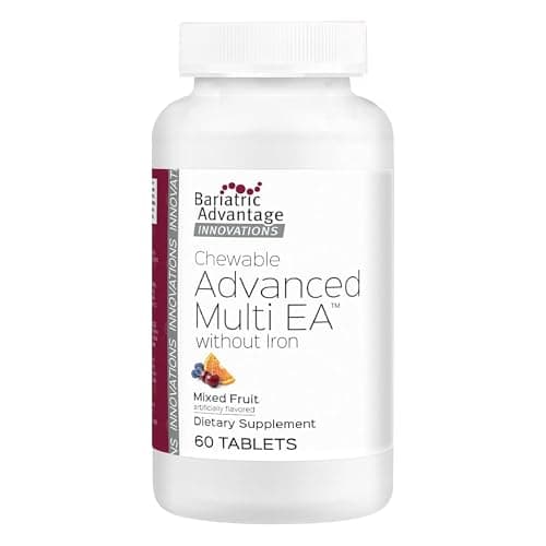 Bariatric Advantage Chewable Advanced Multi EA Without Iron - High Potency Daily Multivitamin - for Bariatric Surgery Patients Including Gastric Bypass & Sleeve Gastrectomy - Mixed Fruit - 60 Count - Image 1