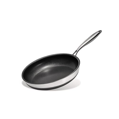 KITEXPERT Non Stick Frying Pans without Lid, 8" Titanium Ceramic Pan Nonstick Stainless Steel Skillet, PFAS PFOA & PTFE Free, Quick-Cool Handle, Dishwasher & Oven Safe, Compatible with All Cooktops - Image 1