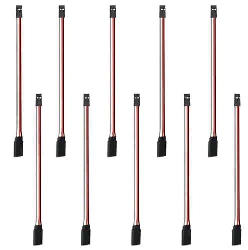 10-Pack 150mm Servo Extension Cable Y Connector 3 Pin Plug Splitters Rc Connector for Jr Futaba Jst Rc Car Quadcopter Airplane (Male to Female Harness) - Image 1