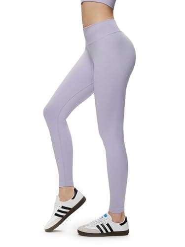 NANJI Seamless Leggings for Women - Scrunch Butt Lifting No Front Seam Mid Waist Squat Proof Active Workout Gym Yoga Pants (Large, Lavender Blue) - Image 1