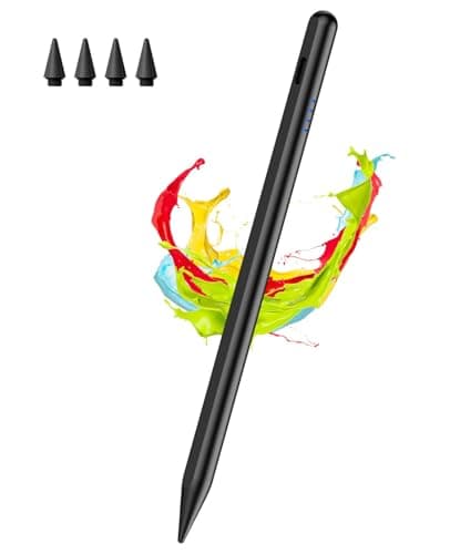 Kenkor Stylus Pen for iPad 9&10&11th(A16) Generation 2018-2025 with Palm Rejection & Tilt, Digital Pen for Apple iPad 6/7/8/9/10/11th(A16), Pro 11"/12.9"/13"/M4, Air 3/4/5th/M2/M3, Mini 5/6th -Black - Image 1