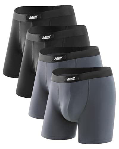 Nullktie Men's Boxer Briefs 5" Inseam, Ultra Soft Modal Underwear Moisture Wicking Trunks for Men Multipack - Image 1