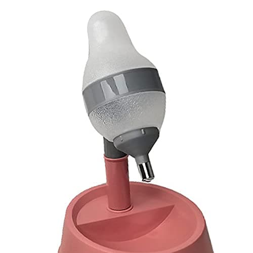 NACOCO Pet Standing Water Dispenser Cat Dog Standing Bowl with Detachable Pole Automatically Feeding Water Height Adjustable(Grey-Pink) - Thumbnail 5