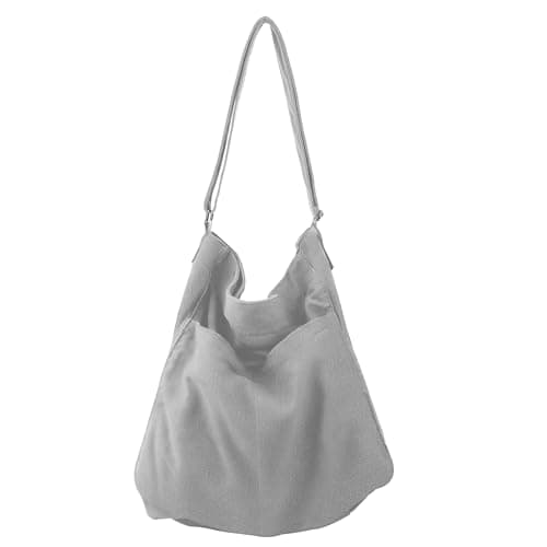 GEMIU Canvas Hobo Bags for Women and Men Big Crossbody Tote Bag with Muti-pockets and Zipper Travel Work - Image 1