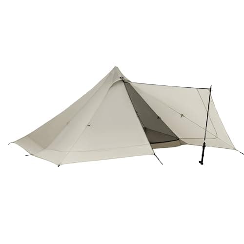 Thous Winds Camping Tent, Pyramid 2-Person Lightweight Tent with Rainfly and Carry Bag for Camping, Trekking, Backpacking, Hiking, Grey - Image 1