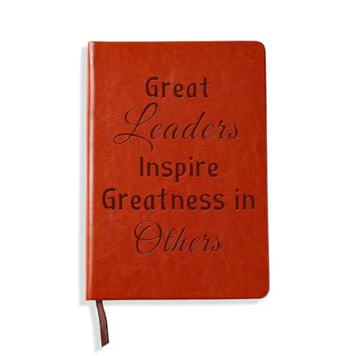 LBWCER Boss Appreciation Gift Mentor Notebook Great Leaders Notebook Leader Supervisor PM Mentor Retirement Gift Coworker Farewell Leather Journal Notebooks (Great) - Image 1
