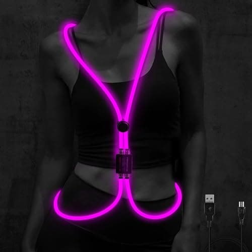 esonstyle LED Reflective Vest, Safety USB Rechargeable Running Vest for Men or Women, Three Light Modes, Waterproof LED Light Vest for Running, Cycling or Walking - Image 1